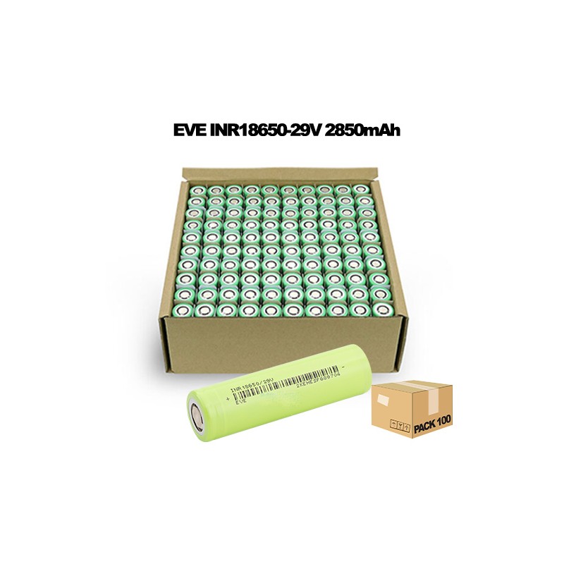 Pack 100-Celda 18650 2850mAh-8.4A [EVE]