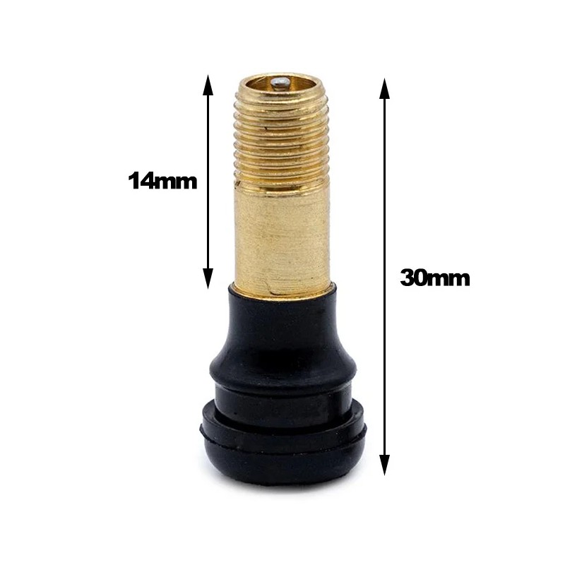 Válvula tubeless recta de 30mm ( Pack 1 de 20 unidades)