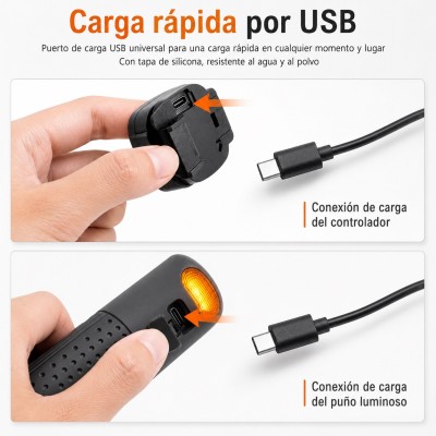 Puño con Intermitente para patinete/bicicleta - mando inalámbrico