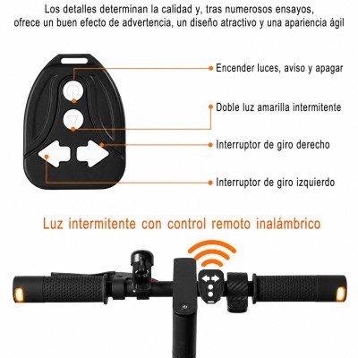 Puño con Intermitente para patinete/bicicleta - mando inalámbrico