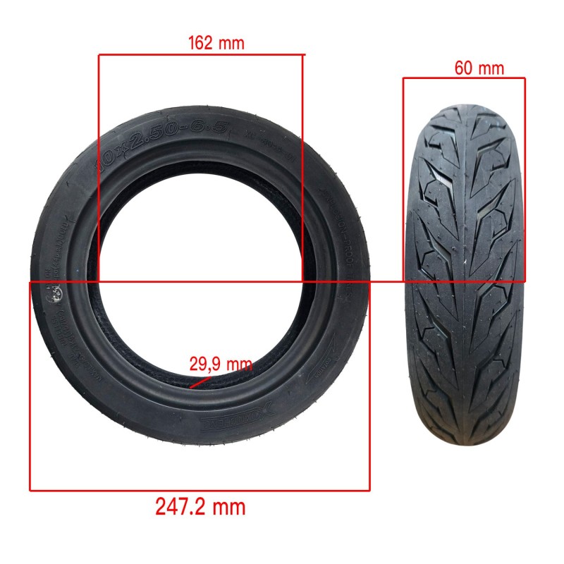 Rueda cubierta 10×2,50-6,5 Tubeless Cityroad [Xuancheng]