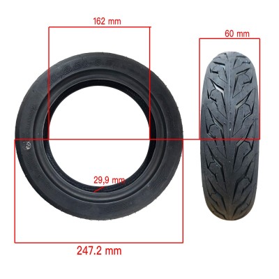 Rueda cubierta 10×2,50-6,5 Tubeless Cityroad [Xuancheng]