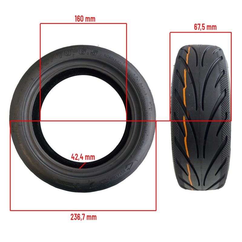Neumático 60/70-6,5 Tubeless para Ninebot E2 Pro [Xuancheng]
