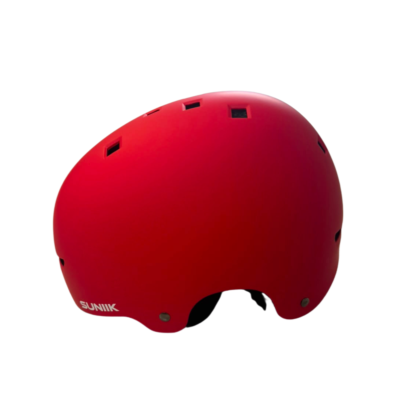 Casco con luz trasera - Rojo [Talla L]