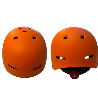Casco con luz trasera - Naranja [Talla L]