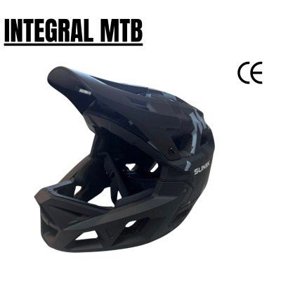 Casco Integral estilo MTB - Negro/Gris [Talla L]