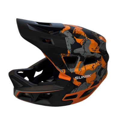Casco Integral estilo MTB - Naranja/Gris [Talla L]