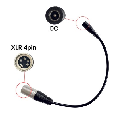 Cable convertidor DC a XLR de 4 pines