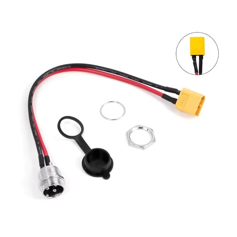 Puerto de carga GX16 con conector XT60
