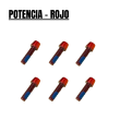 Tornilleria para potencia de manillar - rojo [Pack 6]