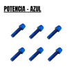 Tornilleria para potencia de manillar - azul [Pack 6]