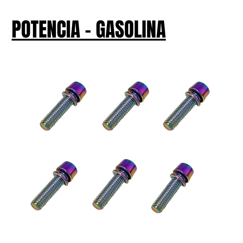 Tornilleria para potencia de manillar - gasolina [Pack 6]