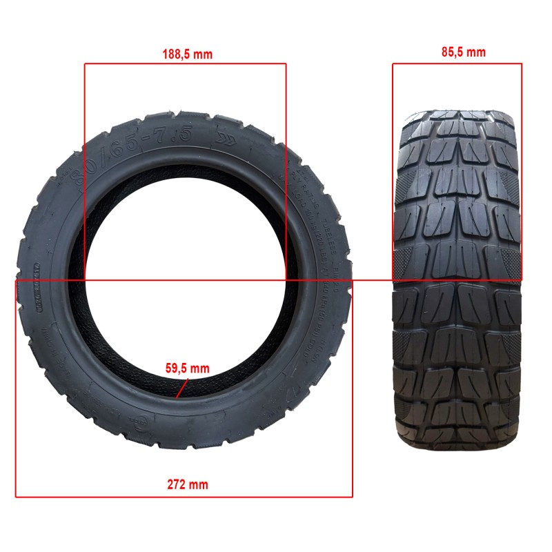 Neumatico offroad 80/65-7,5 para Navee XT5