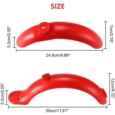 Guardabarros rojos para Xiaomi M365 y PRO (incluye delantero y trasero)