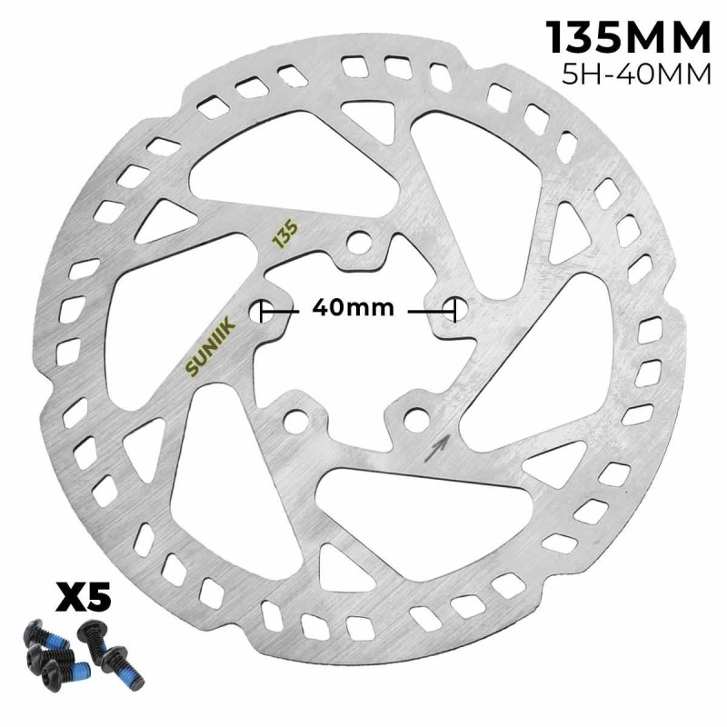 Disco de freno 135mm para Xiaomi PRO / PRO 2 - Dentado (5H - 40MM) [Suniik]