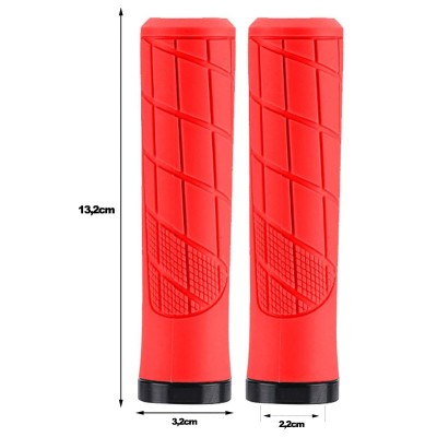 Puño de silicona recto rojo - 2 unds