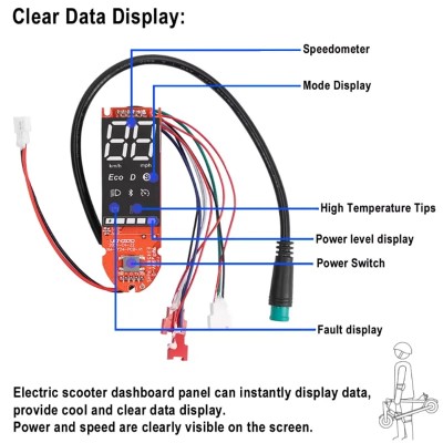 Kit electrónico genérico 36V - APP (Display + Controladora + Cableado + Acelerador + Luces Delanteras y Traseras) [Suniik]