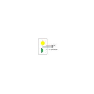 Faro led con claxon negro 12-72v con conector SM