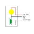 Faro led con claxon negro 12-72v con conector SM