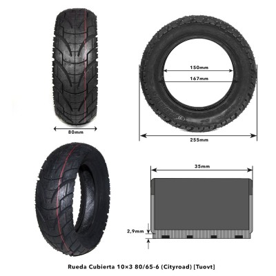 Rueda Cubierta 103 80/65-6 (Cityroad) [Tuovt]