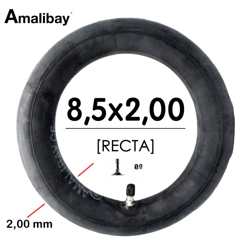 Cámara de aire 8,52 (válvula recta) Reforzada 120 gramos [Amalibay]