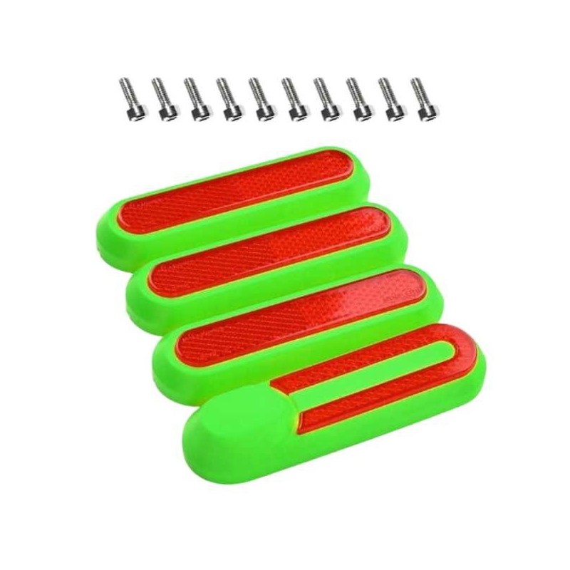 Tapas reflectantes para patinete Xiaomi – verde – Kit