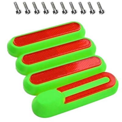 Tapas reflectantes para patinete Xiaomi – verde – Kit