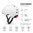 Casco Urbano Regulable Con Luz Trasero Talla L Color Blanco