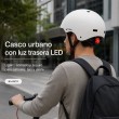 Casco Urbano Regulable Con Luz Trasero Talla L Color Blanco