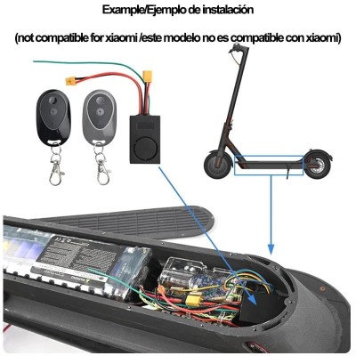 Alarma para Patinete con Conector XT60