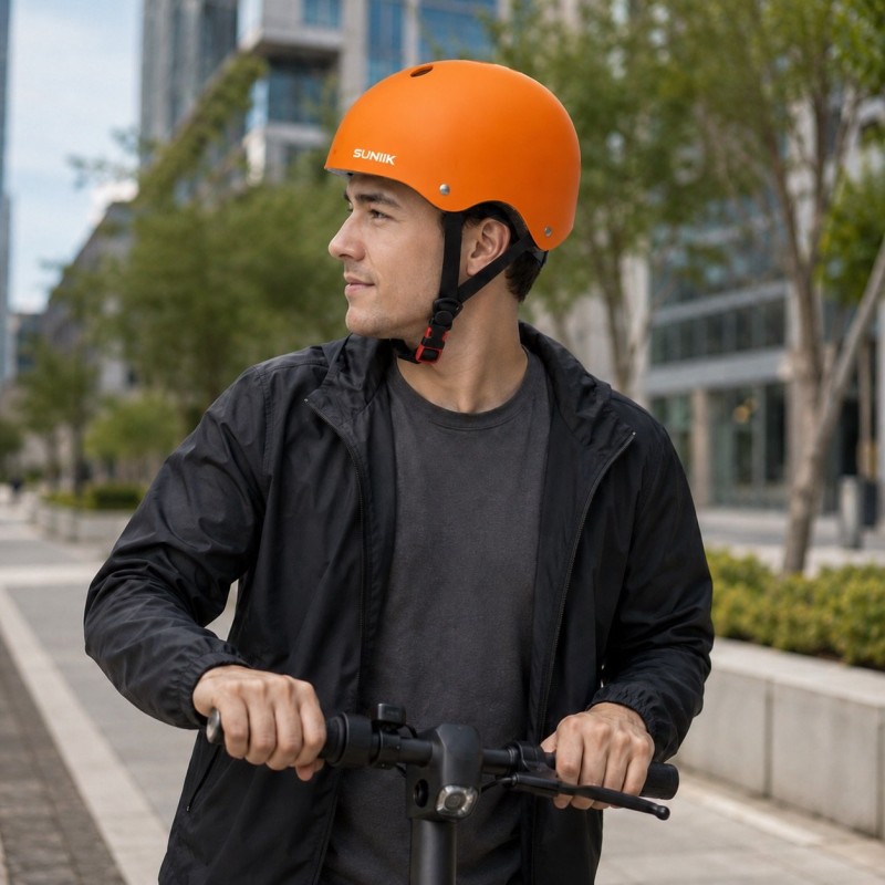 Casco Urbano Regulable Talla L Color Orange