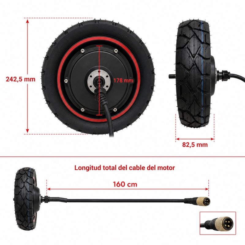 Motor Delantero Para Patinete Ecoxtrem M41 Tank Dual